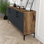 Hanah Home Kiev 160 Consola Nogal y Antracita